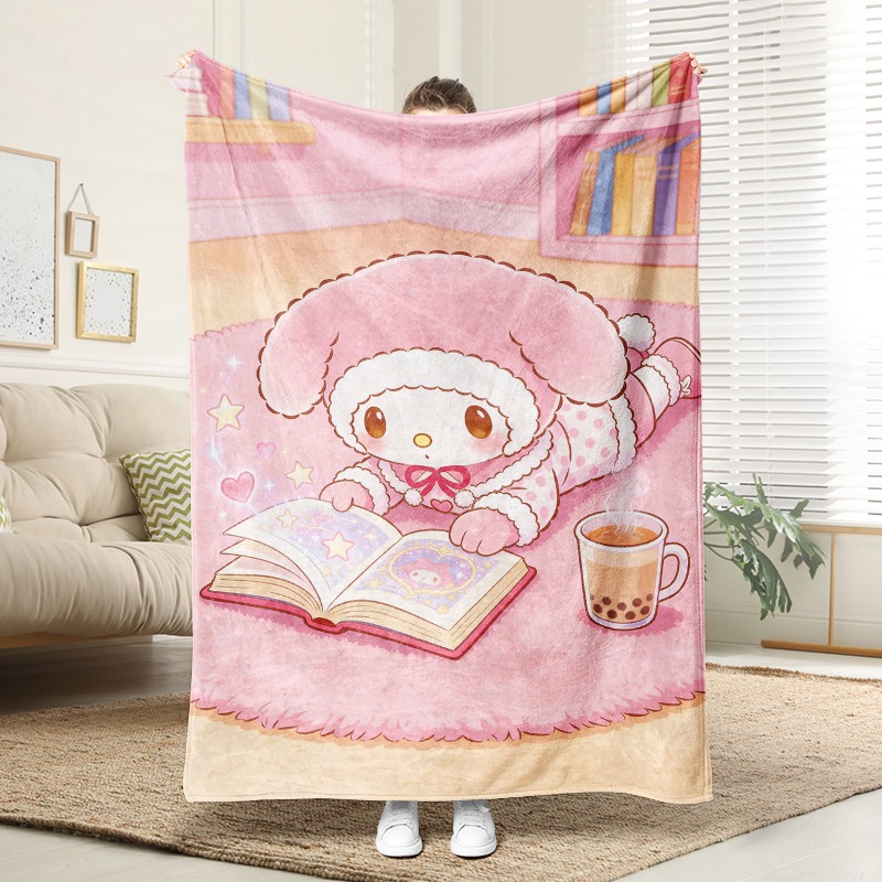 Christmas Throw Blanket - Плед Sanrio: уютный розовый фланелевый плед