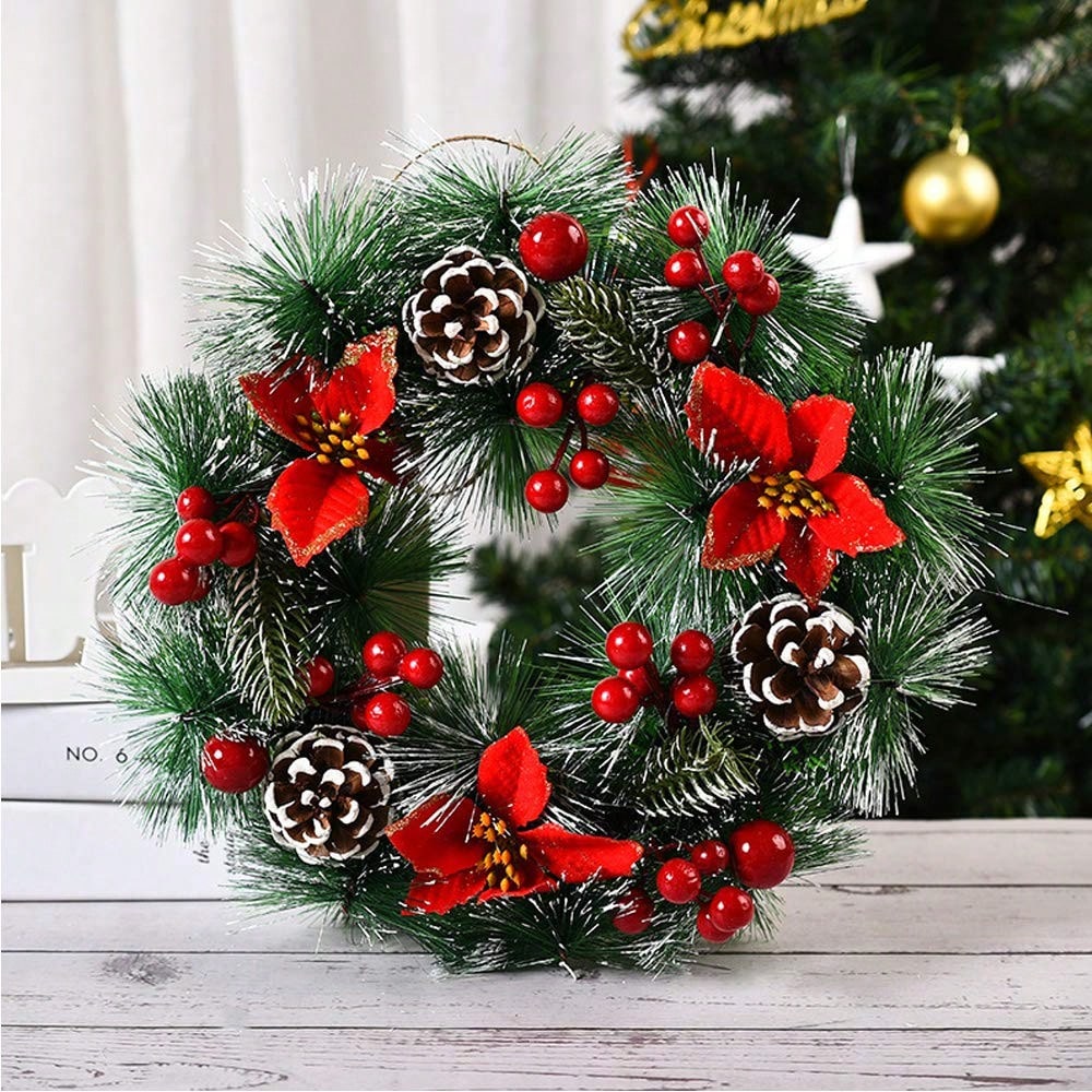 Christmas Wreath Fake - 1 шт. Рождественский венок для входной