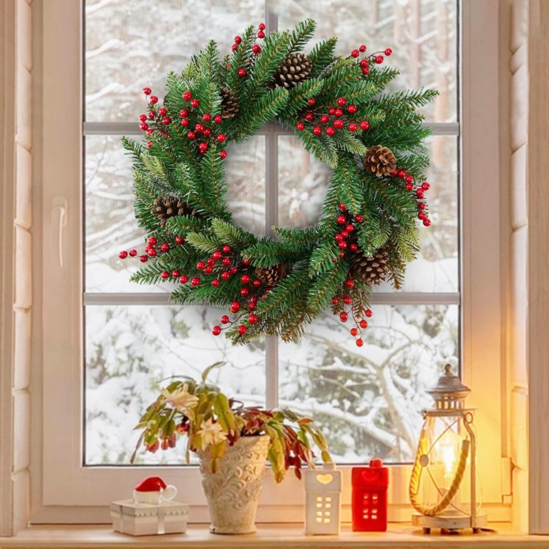 Christmas Wreath Fake - 50 см искусственный рождественский венок, гирлянда