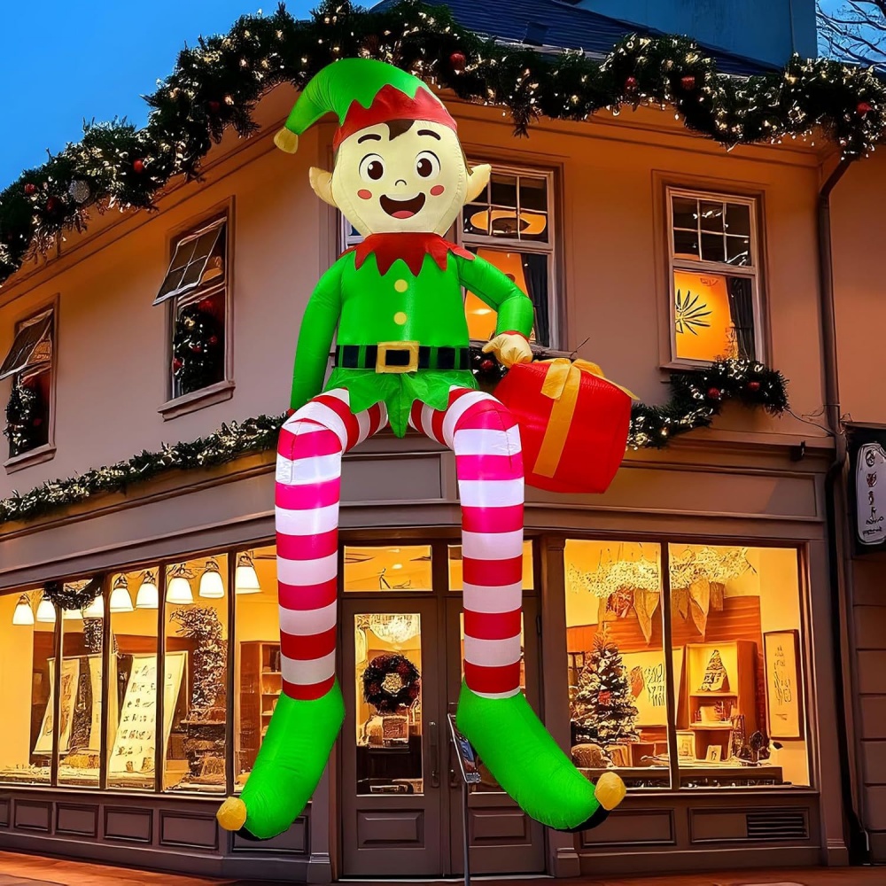Christmas Lights Outdoor - 8 футов рождественские надувные игрушки сидящий