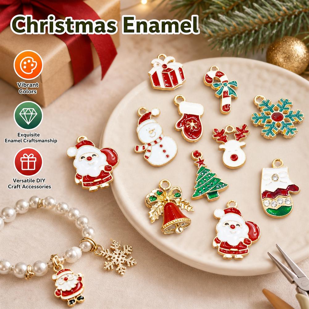 Christmas Stocking Hanging - 10 шт. миниатюрных рождественских подвесных украшений: