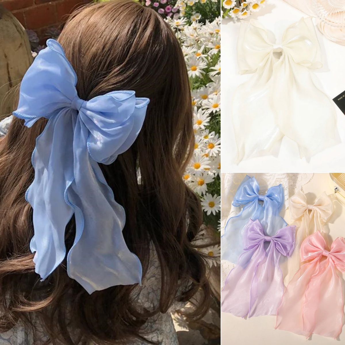 Новая женская заколка для воло – обзор и цена Ribbon Bow Gift