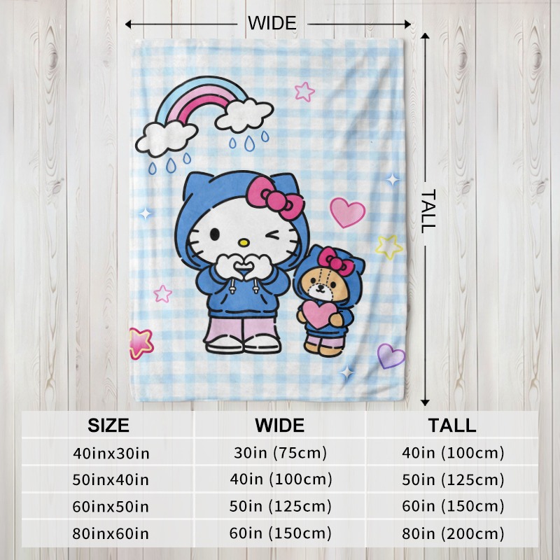 Плед Sanrio Hello Kitty Bear,  – обзор и цена Christmas Throw Blanket
