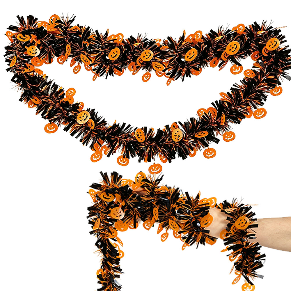 Хэллоуинские гирлянды из мишур – обзор и цена Tinsel Garland Decoration