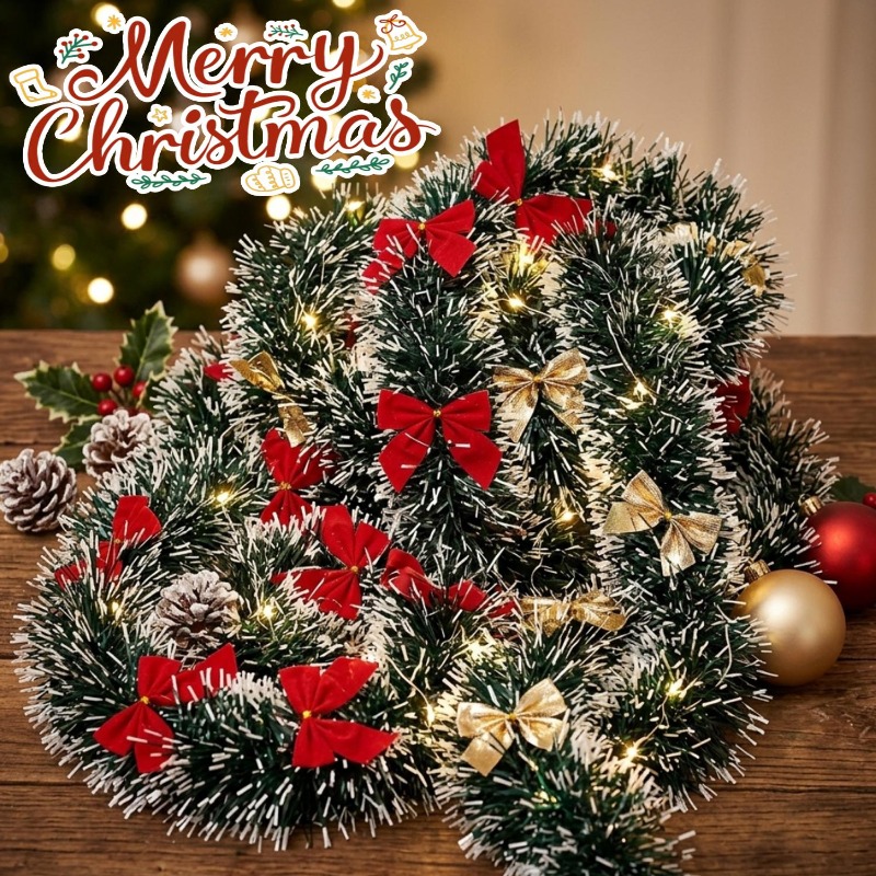 Рождественская гирлянда из миш – обзор и цена Tinsel Garland Decoration