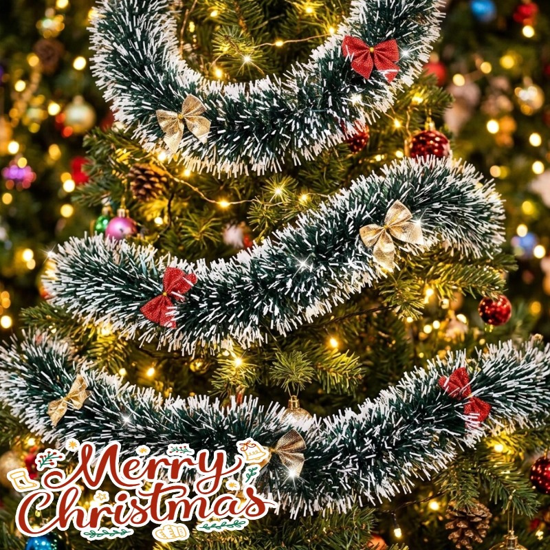 Рождественская гирлянда из миш – обзор и цена Tinsel Garland Decoration