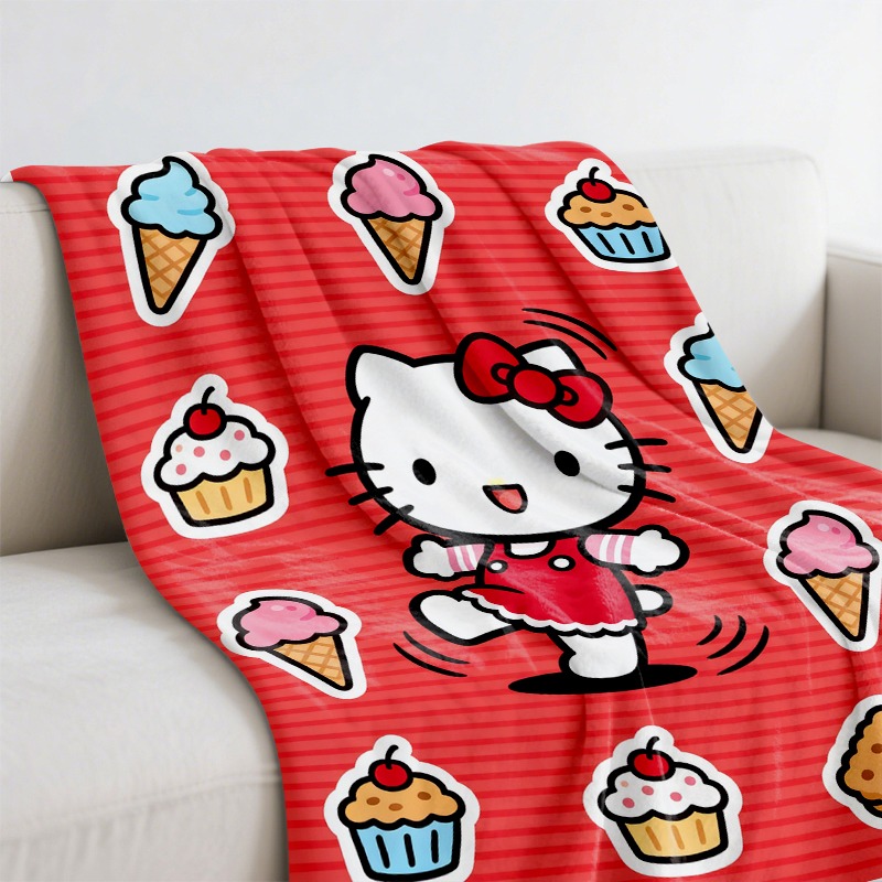 Плед Sanrio Hello Kitty с рису – обзор и цена Christmas Throw Blanket