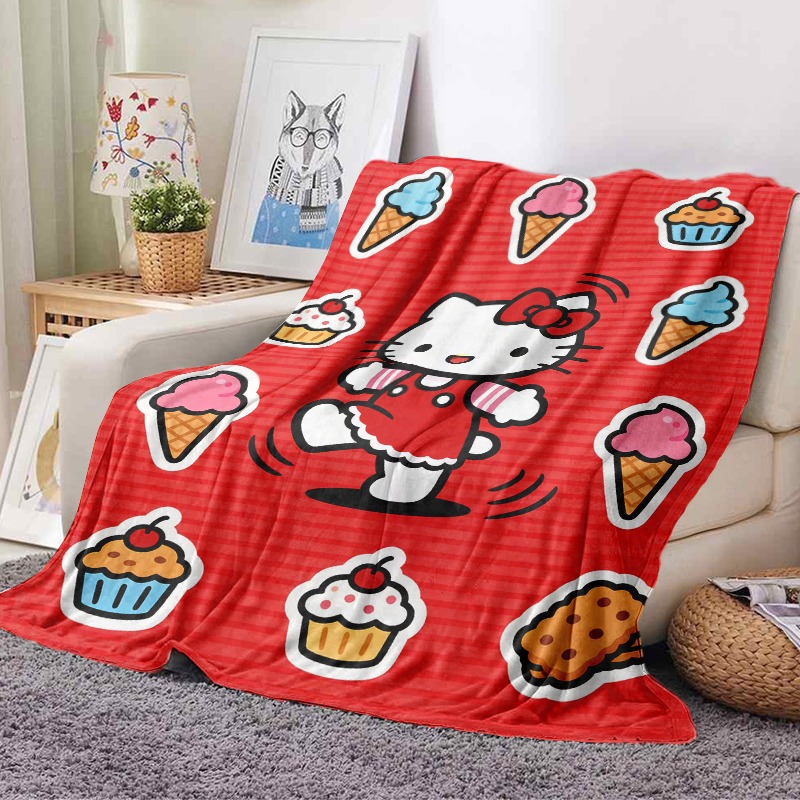 Плед Sanrio Hello Kitty с рису – обзор и цена Christmas Throw Blanket
