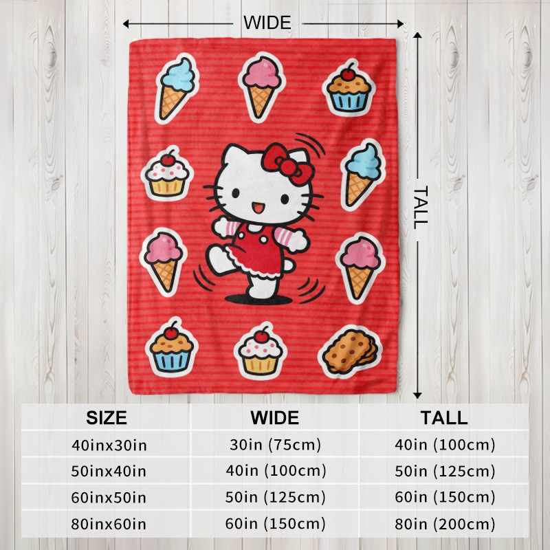 Плед Sanrio Hello Kitty с рису – обзор и цена Christmas Throw Blanket