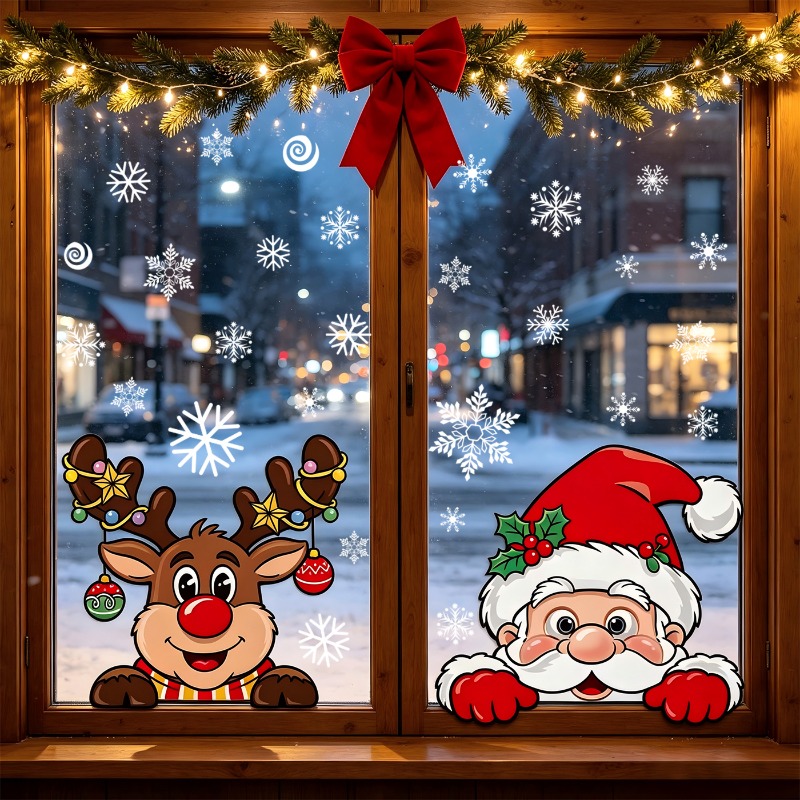 Рождественские наклейки с изоб – обзор и цена Snowflake Window Decal