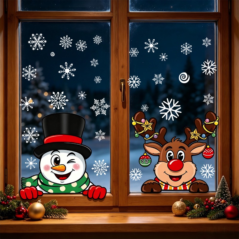 Рождественские наклейки с изоб – обзор и цена Snowflake Window Decal