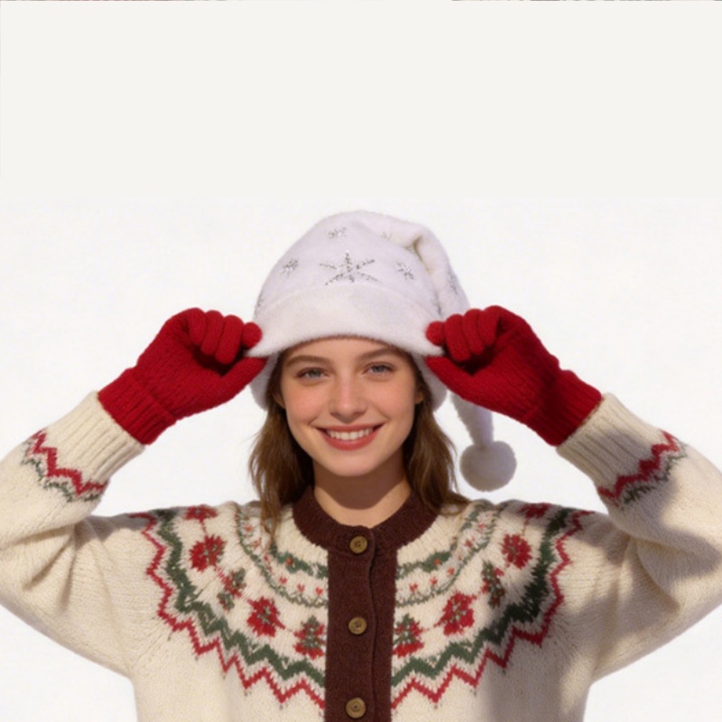 Белая плюшевая рождественская  – обзор и цена Santa Hat Plush